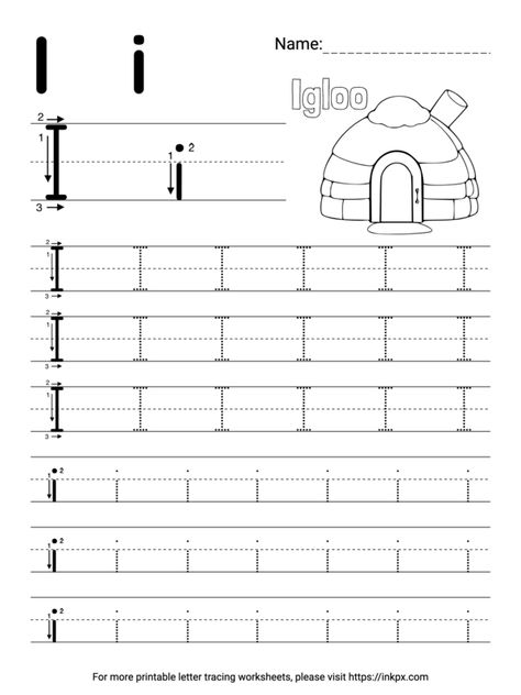 I Tracing Worksheet, Letter I Preschool Worksheets, Letter I Printables Free, Letter I Worksheets For Preschoolers, Letter I Tracing, Printable Letter I, Handwriting Paper Kindergarten, Alphabet Lesson Plans, Letter I Worksheet