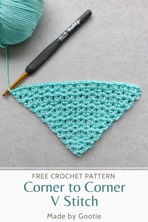 C2c Stitches, Crochet Corner To Corner, Corner To Corner Crochet Pattern, Modern Haken, V Stitch Crochet, Crochet C2c Pattern, Different Crochet Stitches, Friends Crochet, Corner Crochet