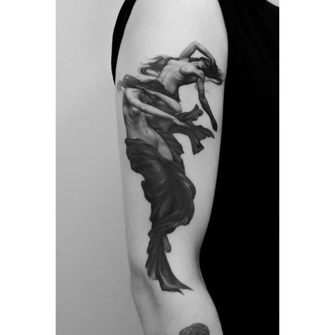 Mermaid Sleeve Tattoos, Herbert James Draper, Surreal Tattoo, Octopus Tattoos, Statue Tattoo, Witch Tattoo, Greek Tattoos, Tattoo Style Drawings, Tattoo Portfolio