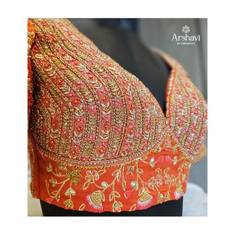 Embark on a journey of timeless elegance with our exclusive designer bridal wear blouse. Witness the delicate artistry of resham hand embroidery, the fine craftsmanship of ek tari zari work, and the grandeur of zardozi pita work. Perfect for brides-to-be and those who seek grace in every step, these handcrafted marvels combine tradition with modern tase. #ArshaviBrShraddha #ArshaviBlouses #BridalBlouses #ZariWork #Resham #designerblouse #southindianfashion #wedmegood #bengaluru #hyderabadblogger Zari Work Blouse Designs, Pita Work, Heavy Blouse, Netted Blouse Designs, Embroidery Blouses, Bridal Blouses, Pattu Saree Blouse Designs, Latest Model Blouse Designs, Cutwork Blouse Designs