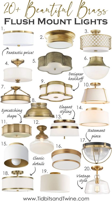 Flush Mount Kitchen Lighting, Brass Flush Mount Light, Brass Flush Mount, Laundry Room Lighting, Hall Lighting, Brass Ceiling Light, Entryway Lighting, Decor Steals, Flush Mount Lights