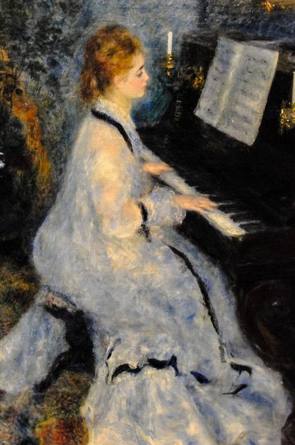 Pierre Auguste Renoir - Woman at the Piano, 1876 at Art Institute of Chicago IL | Flickr - Photo Sharing! August Renoir, Renoir Art, Renoir Paintings, Piano Art, Auguste Renoir, Pierre Auguste, Paul Cezanne, Pierre Auguste Renoir, Oil Painting Reproductions