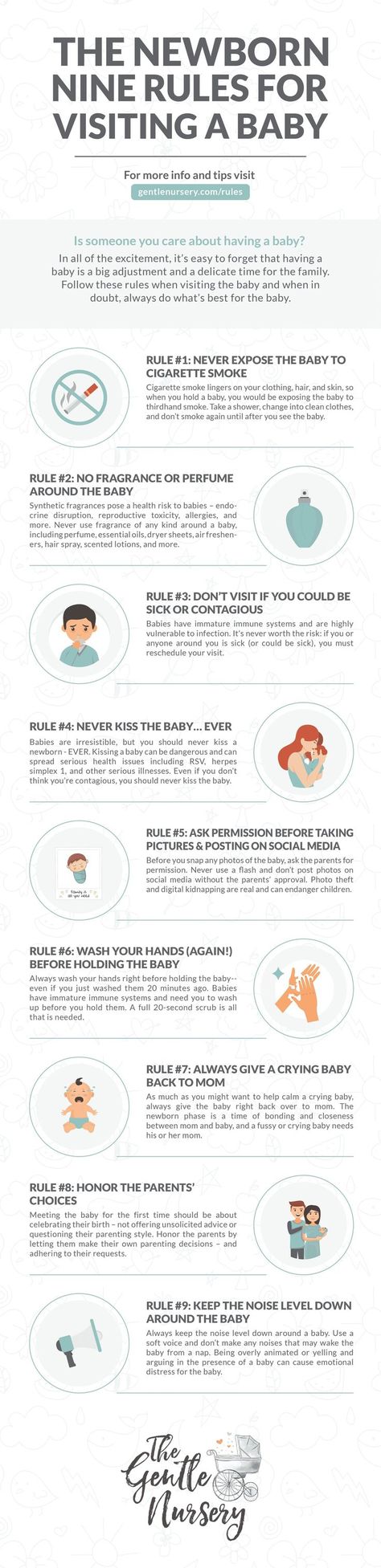 These rules for visiting a baby are awesome. Good guidelines for all our family and friends. #newbaby Newborn Etiquette Visiting, Hospital Rules For Visiting Baby, Rules For New Baby, Newborn Rules For Family, Rules For Visiting A Newborn, Newborn Rules, Newborn Prep, Newborn Parenting, Proper Etiquette