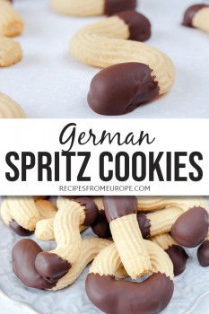 Cookie Press Recipes, Christmas Spritz Cookies, Christmas Pastry, German Christmas Food, Spritz Cookie Recipe, German Food Authentic, German Christmas Cookies, German Cookies, German Baking