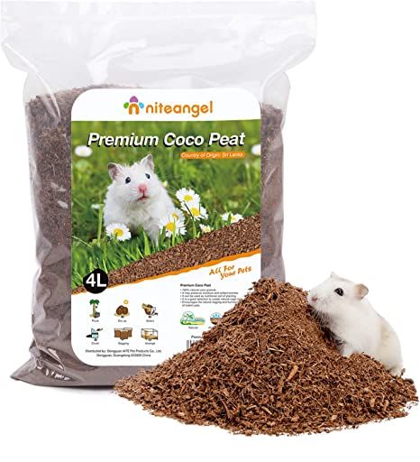 Amazon.com : Niteangel Natural Coco/Cork Hamster Bedding Pet Litter for Dwarf Syrian Hamsters, Gerbils, mices, Degus or Other Small Animal : Pet Supplies Hamster Supplies, Coco Peat, Hamster Habitat, Hamster Bedding, Hamster Food, Syrian Hamster, Hamster House, Dog Box, Hamster Cage