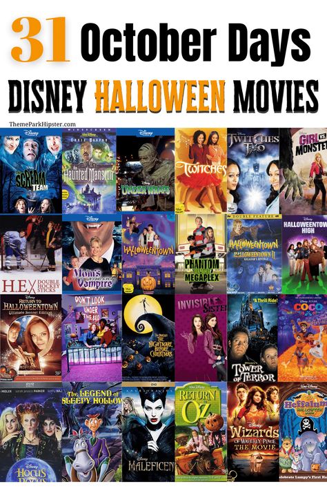 Movies Must Watch, Popular Halloween Movies, Disney Halloween Movies, Disney's Halloween Treat, Universal Halloween Horror Nights, Halloween Movies To Watch, Classic Disney Movies, Disney High, Halloween Film