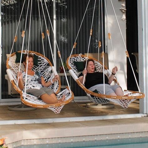 Hammock Chairs, Backyard Hammock, Pergola Swing, Hanging Chairs, Hanging Hammock Chair, Porch Swings, Patio Pergola, Swing Dancing, Bed Swing