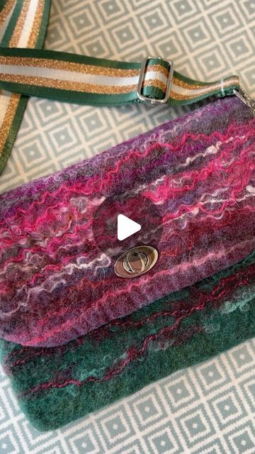 Nuno Felting Tutorial, Wet Felting Tutorial, Felt Clutch, Smart Textiles, Handbag Tutorial, Wool Batts, Felted Crochet, Felt Tote, Felted Handbags