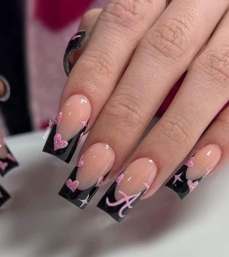 Engagement Nails, Vday Nails, Valentine Nails, Art 2024, Nail Designs Valentines, Colored Acrylic Nails, Girly Acrylic Nails, French Tip Acrylic Nails, Short Square Acrylic Nails