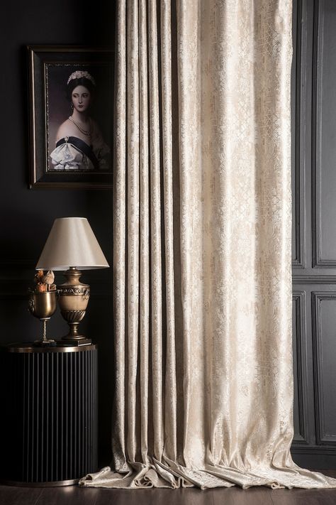 Gold Cream Champagne Curtains,luxury Damask Patterned Striped Custom Size Drape,livingroom Bedroom Navy Black Green Gray Orange Curtains - Etsy Classy Bedroom Curtains, Cream Curtains Living Room, Modern Luxury Curtains, Champagne Curtains, Gold Curtains Bedroom, Beige Curtains Living Room, Potatoe Recipe, Aesthetic Curtains, Dining Room Drapes