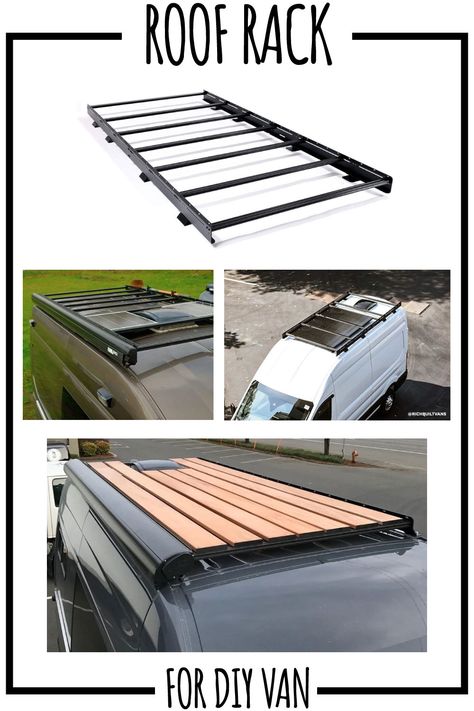 Sprinter Van Roof Rack, Low Roof Van Conversion, Diy Van Storage Ideas, Roof Rack Diy, Van Racking Ideas, Ford Transit Roof Rack, Diy Roof Rack, Van Layout, Van Roof Racks