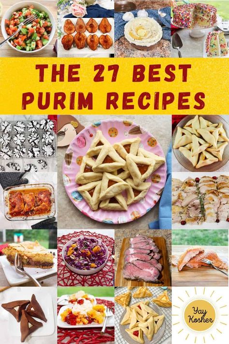 You've heard the reading of Megillat Esther (twice), Mishloach manot have been delivered, tzedekkah has been given...it's time for your Purim seudah! Let us help you to design your menu. These are the 27 Best Purim Recipes from Yay Kosher. Slow Cooked Beef Brisket, Oven Roasted Whole Chicken, Jewish Desserts, Purim Recipe, Hamantaschen Recipe, Mishloach Manot, Thanksgiving Turkey Dinner, Beef Brisket Recipes, Gluten Free Chocolate Chip