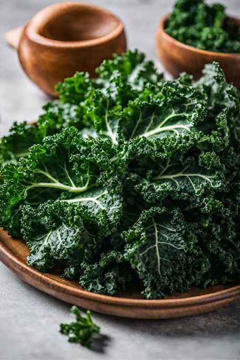 A close-up photo of a bunch of curly kale on a rustic wooden cutting board. Freezing Kale, Dinosaur Kale, Massaged Kale, Green Kale, Kale Leaves, Eat Pretty, Smell Fresh, Fresh Produce, Arugula