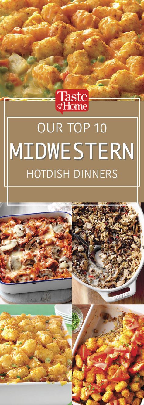 Midwestern Dinner Ideas, Midwestern Recipes Food, Best Hotdish Recipes, Easy Midwest Meals, Hot Dishes Recipes, Fall Hotdish Recipes, Midwest Supper Ideas, Midwest Potluck Recipes, Midwest Hotdish Recipes