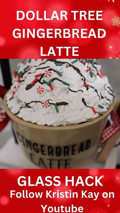 Kristin Kay Crafts, Faux Gingerbread, Tree Faux, Boo Thang, Gingerbread Latte, Dollar Tree Finds, Dollar Tree Christmas, Dollar Tree Crafts, Dollar Tree Diy