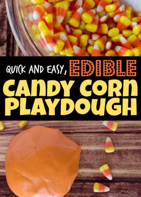 Corn Activities, Pumpkin Seed Crafts, Pumpkin Science Experiment, Recipe Crafts, Corn Crafts, Candy Corn Recipe, Corn Craft, Easy Playdough Recipe, Pumpkin Science