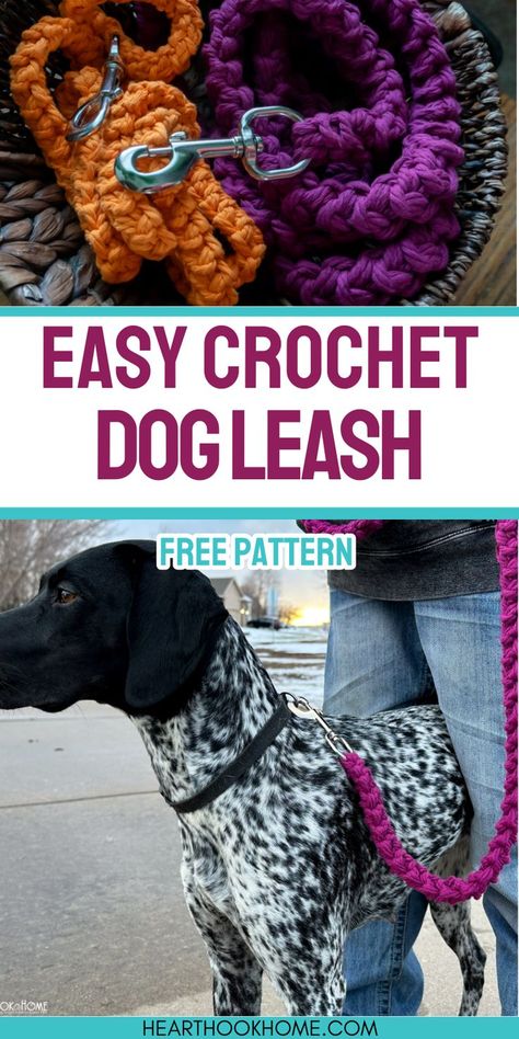 Kick off the New Year with our exciting Dog Crochet Series! Learn how to crochet a durable and stylish leash for your dog. Crochet Dog Leash, Dog Leash Pattern, Diy Dog Leash, Dog Crochet, Crochet Items, Crochet Dog, How To Crochet, Dog Leash, Easy Crochet