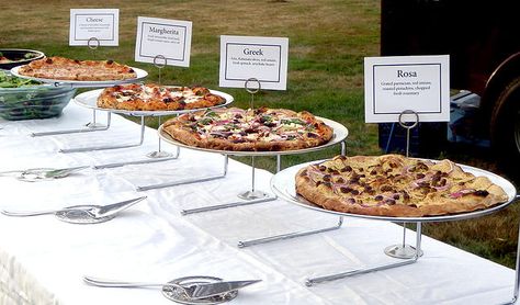 Pizza At Wedding, Pizza Wedding Reception, Pizza Display, Mobile Pizza Oven, Pizza Home, Woodfired Pizza, Pizza Wedding, Wedding Food Display, Pizza Catering