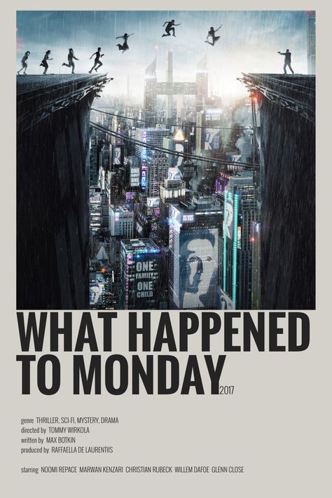 what happened to monday minimalist/alternative movie poster What Happened To Monday, Movie Character Posters, Indie Movie Posters, Movies To Watch Teenagers, Movie Hacks, Iconic Movie Posters, Movie Card, New Movies To Watch, Buku Harry Potter