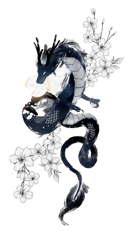 Dragon Tattoo Art, Dragon Tattoo For Women, Japanese Art Prints, Dragon Tattoo Designs, Dragon Artwork, Art Japonais, Mythical Creatures Art, Cool Wallpapers Art, Tattoo Design Drawings