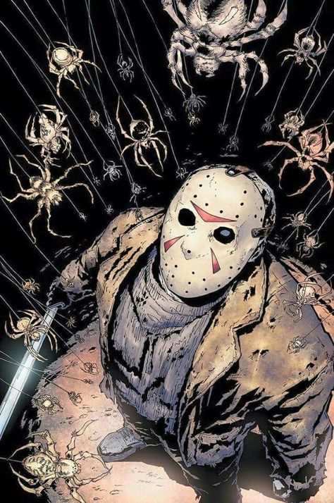 Horror artwork Jason Voorhees Wallpaper, Jason Voorhees Art, Slasher Film, Slasher Movies, Horror Movie Icons, Horror Artwork, Wearing A Mask, Horror Movie Art, Horror Icons