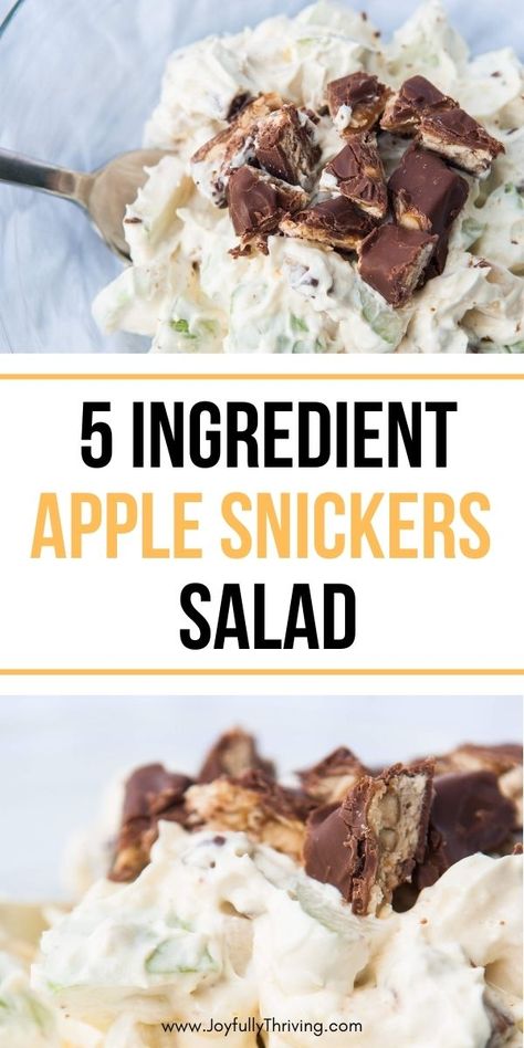 Apple Snickers Salad, Cool Whip And Pudding, Dessert Salad Recipes, Snicker Apple Salad, Snickers Salad, Apple Salad Recipes, Fall Salad, Apple Recipes Easy, Sugar Free Pudding