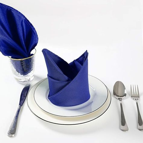 Amazon.com: Cloth Napkins 20x20 inch Washable Polyester Dinner Napkins Soft Table Napkins for Wedding Party Dining Banquet(Royal Blue,50PCS) : Everything Else Napkins For Wedding, Wedding Theme Colors, Table Napkins, Wedding Napkins, Color Inspo, Dinner Napkins, Cloth Napkins, Rehearsal Dinners, Colourful Outfits