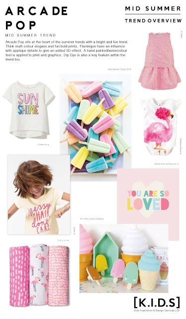 Spring | Summer 2018 _ Arcade Pop (Trend Overview) Cv Design Professional, Baby Fashion Trends, Kidswear Trends, Kids Fashion Trends, Color Trends Fashion, Fashion Forecasting, Children Fashion, Couture Mode, Baby Trend