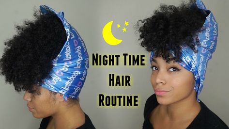 Night Time Hair Routine (Updated) | Preserving Your Curls - Black Hair Information Wrapping Natural Hair At Night, Curly Hair Night Wrap, Wrapping Curly Hair At Night, How To Tie Up Curly Hair At Night, How To Wrap Your Hair At Night For Curls, Wrap Curly Hair At Night, How To Wrap Curly Hair At Night, How To Keep Curls Overnight, Night Time Hair Routine