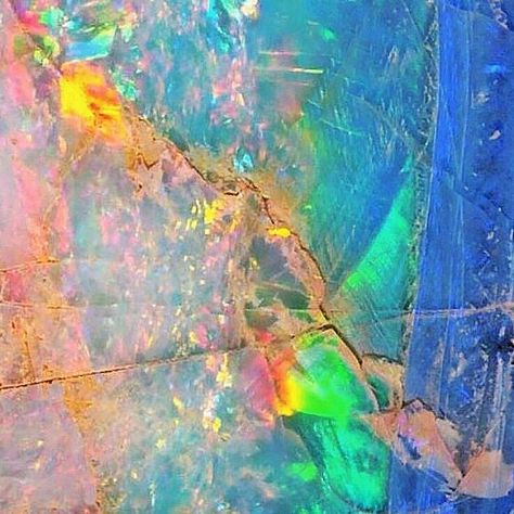 Oh the magic of Opal ✨ "In the metaphysical world, Opal acts as a prism within… Adopt Inspiration, Smart Aesthetic, Sparkle Aesthetic, Shiny Rocks, Crystal Aesthetic, Cosmic Art, Rocks And Gems, Salon Decor, Color Textures