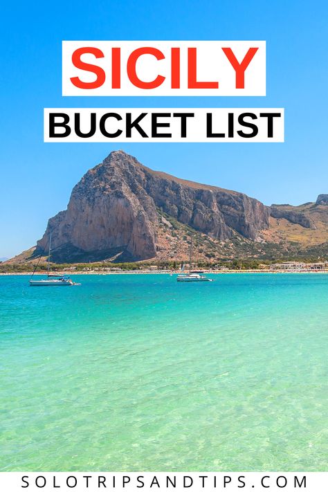 Sicily Italy bucket list, including San Lito Vo Capo Beach. Mt Etna Sicily, Things To Do In Sicily Italy, Kotor Croatia, Sicily Italy Beach, Things To Do In Sicily, Bucket List Places, Mt Etna, Italy Bucket List, Italy Trip Planning