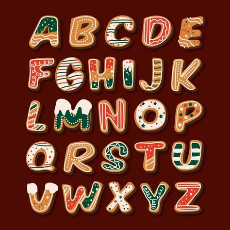 Christmas Alphabet Fonts, Christmas Lettering Alphabet, Christmas Letters Alphabet, Christmas Alphabet Letters, Christmas Fonts Alphabet, Alphabet Christmas, Merry Christmas Font, Alphabet Crafts Preschool, Christmas Fonts Free