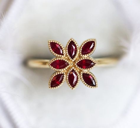 Marquise Natural Ruby Ring Style Vintage Ruby Ring Ruby | Etsy Ruby Birthstone Ring, Crystal Engagement Rings, Ruby Ring Vintage, Natural Ruby Ring, Engagement Rings For Women, Yellow Engagement Rings, Gold Gemstone Ring, Bridal Wedding Rings, Ruby Engagement Ring