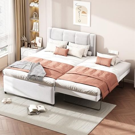 Full Size Upholstered Bed, Functional Bed, Pop Up Trundle, Platform Bed With Trundle, Twin Trundle Bed, Full Size Platform Bed, Modern Bed Frame, Full Platform Bed, Bed With Trundle