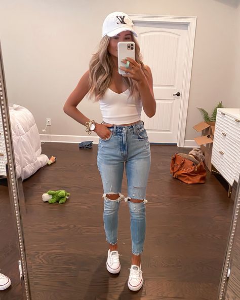 Looks Jeans, Cute Summer Outfits, Mom Outfits, Mode Inspiration, Casual Summer Outfits, Looks Vintage, Spring Summer Outfits, Outfits Casuales, Cute Casual Outfits