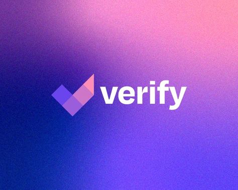 verify Verify Logo, Identity Package, Simple Icon, Badge Logo, Brand Awareness, Modern Fonts, Clean Design, Gradient Color, Identity Design