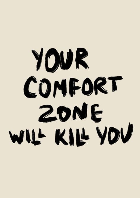 Comfort Zone Quotes, Quote Art Print, White Poster, Character Collection, Motivational Messages, Art Prints Quotes, Quote Art, Reminder Quotes, 2024 Vision Board