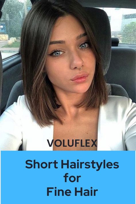 Short hairstyle ideas for fine hair. Short Hairstyles For Fine Hair, Hairstyles For Fine Hair, Full Hair, Amazing Hair, How To Work, Instagram Worthy, Volume Hair, Hair Health, Straight Hair