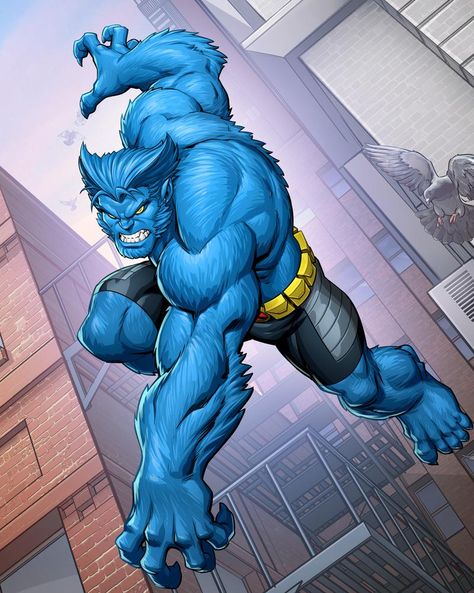 Beast Xmen, Patrick Brown, Beast Marvel, Xmen Art, Xmen Comics, Marvel Xmen, Marvel Characters Art, Comic Book Artwork, Arte Dc Comics