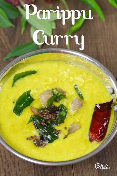 Parippu Curry is one of the popular Kerala dal and it is one of the main dish as part of Onam Sadya. Moong dal is cooked well and then concocted with coconut-chili paste. Finally the Parippu curry is tempered with coconut oil based mustard and shallots. A Very delicious dal to mix with hot steaming rice! Onam Sadya, Indian Recipes Authentic, Moong Dal, Chili Paste, South Indian Food, Grated Coconut, Pressure Cooking, Shallots, Popular Recipes