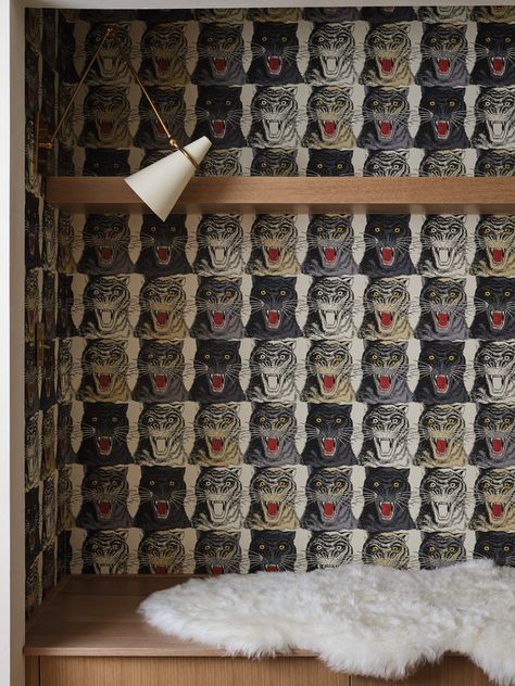 Built in oak shelving Gucci Tiger Face Wallpaper Gucci Tiger Wallpaper, Oak Shelving, Gucci Wallpaper, Gucci Tiger, Face Wallpaper, Tiger Wallpaper, Oak Shelves, Deco Luminaire, Tiger Face