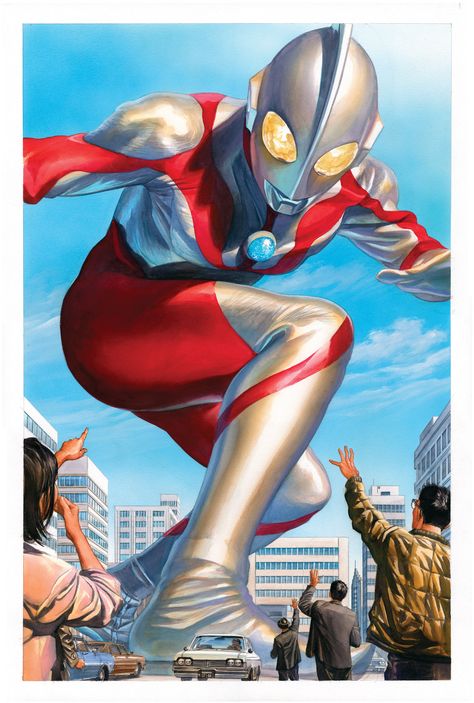 Ultraman Day 2021: Exclusive Tom Whalen/Alex Ross Poster Reveal Ultraman Cartoon, Tom Whalen, Cartoon Face, Ultimate Warrior, Ultra Series, Alex Ross, Splash Art, Comic Book Artists, Gorgeous Art