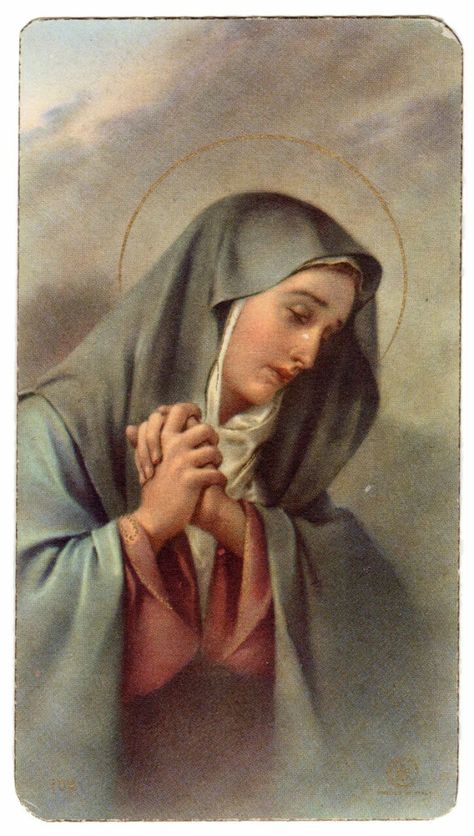 Mother Of Sorrows, Vintage Holy Cards, Mother Mary Images, Jesus And Mary Pictures, Mama Mary, Queen Of Heaven, Catholic Images, Our Lady Of Sorrows, Bride Of Christ