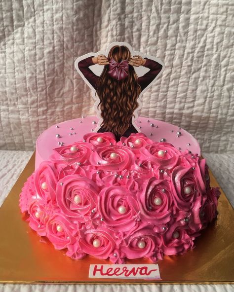 Insta Id= @cakewalk_creations29 Barbie Topper, Cake Walk, Topper Cake, Pretty Birthday Cakes, Doll Cake, Cake Ideas, Birthday Candles, Cake Toppers, Cake Decorating