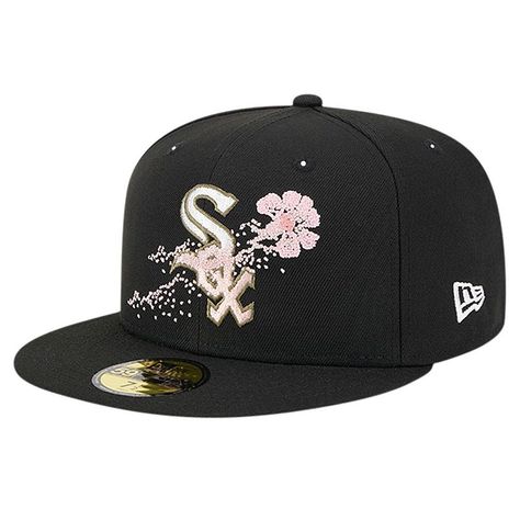 Leave no doubt that your Chicago White Sox pride is in full bloom each time you step out in this Dotted Floral 59FIFTY fitted hat from New Era. It features a clean single-color design on the crown and bill and a tasteful Chicago White Sox graphic that resembles flower petals. The fitted design ensures this cap always rests comfortably on the head, while the flat bill offers a classic, street-ready look.Leave no doubt that your Chicago White Sox pride is in full bloom each time you step out in this Dotted Floral 59FIFTY fitted hat from New Era. It features a clean single-color design on the crown and bill and a tasteful Chicago White Sox graphic that resembles flower petals. The fitted design ensures this cap always rests comfortably on the head, while the flat bill offers a classic, street Custom New Era Hats, Custom Fitted Hats, Black Chicago, Sox Hat, New Era Hats, Customer Appreciation, New Era Cap, In Full Bloom, White Sock