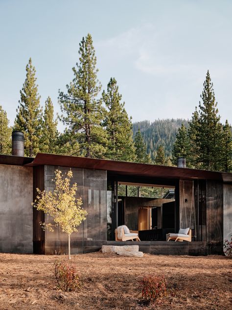 Concrete Siding, Contemporary Cabin, Louis Kahn, Richard Neutra, Peter Zumthor, John Pawson, Sierra Nevada Mountains, Carlo Scarpa, Renzo Piano