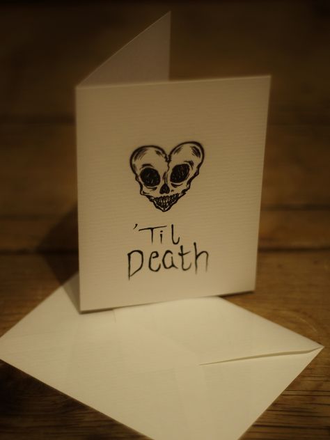 Goth Valentines Day Gifts Diy, Goth Valentines Day Card, Goth Valentines Gifts, Gifts For Emo Boyfriend, Goth Valentines Card, Alt Valentines Gifts, Creepy Valentines Art, Valentines Card Aesthetic, Valentines Day Cards Aesthetic