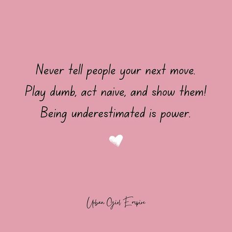 Being underestimated is a powerful advantage. Embrace it, Sis!🤍 #freegame #roadto2k #urbangirlempire #urbanlife #womenempowerment #believeinyourself #womenempoweringwomen #encouragement #manifestation #quotes #sisters #sisterhood #inspirationalquotes #motivationalquotes #women #dailyquotes #dailyinspiration #dailyaffirmations #womeninspiringwomen #confidence #dream #viralreels Quotes About Being Underestimated, Underestimated Quotes, Underestimate Quotes, Being Underestimated, Embrace It, Urban Life, Manifestation Quotes, Inspirational Women, Daily Affirmations