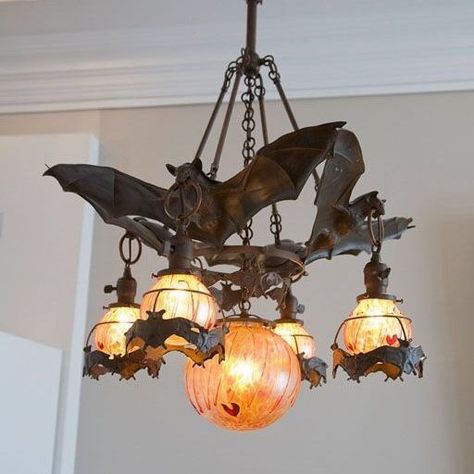 Omg this Bat Chandelier is everything!!! Can we just win the lottery please??  made by @fullerrobertsco #batdecor #decorgoals #halloweenstyle Bat Chandelier, Gothic Room, Gothic Interior, Gothic Furniture, Goth Home, Goth Home Decor, Goth Decor, Hippie Home Decor, Gothic Home