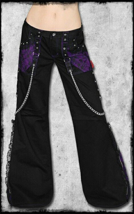 V Purple Emo Clothes, Diy Trip Pants, Tripp Clothes, Goth Bottoms, Trip Pants, Goth Pants, Cartoon Body, Dark Outfits, Tripp Nyc